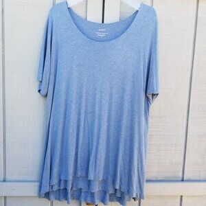 NWOT Pure Jill Super-Soft Double-Layer Scoop-Neck Elliptical Short Sleeve Top
